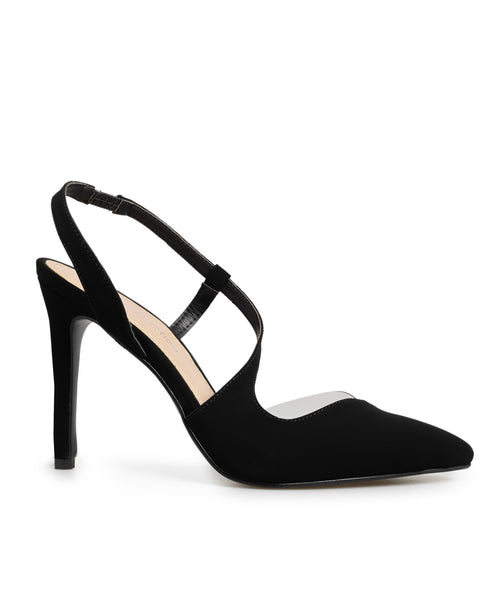 Zapatilla Negra Tira Cruzada 79055